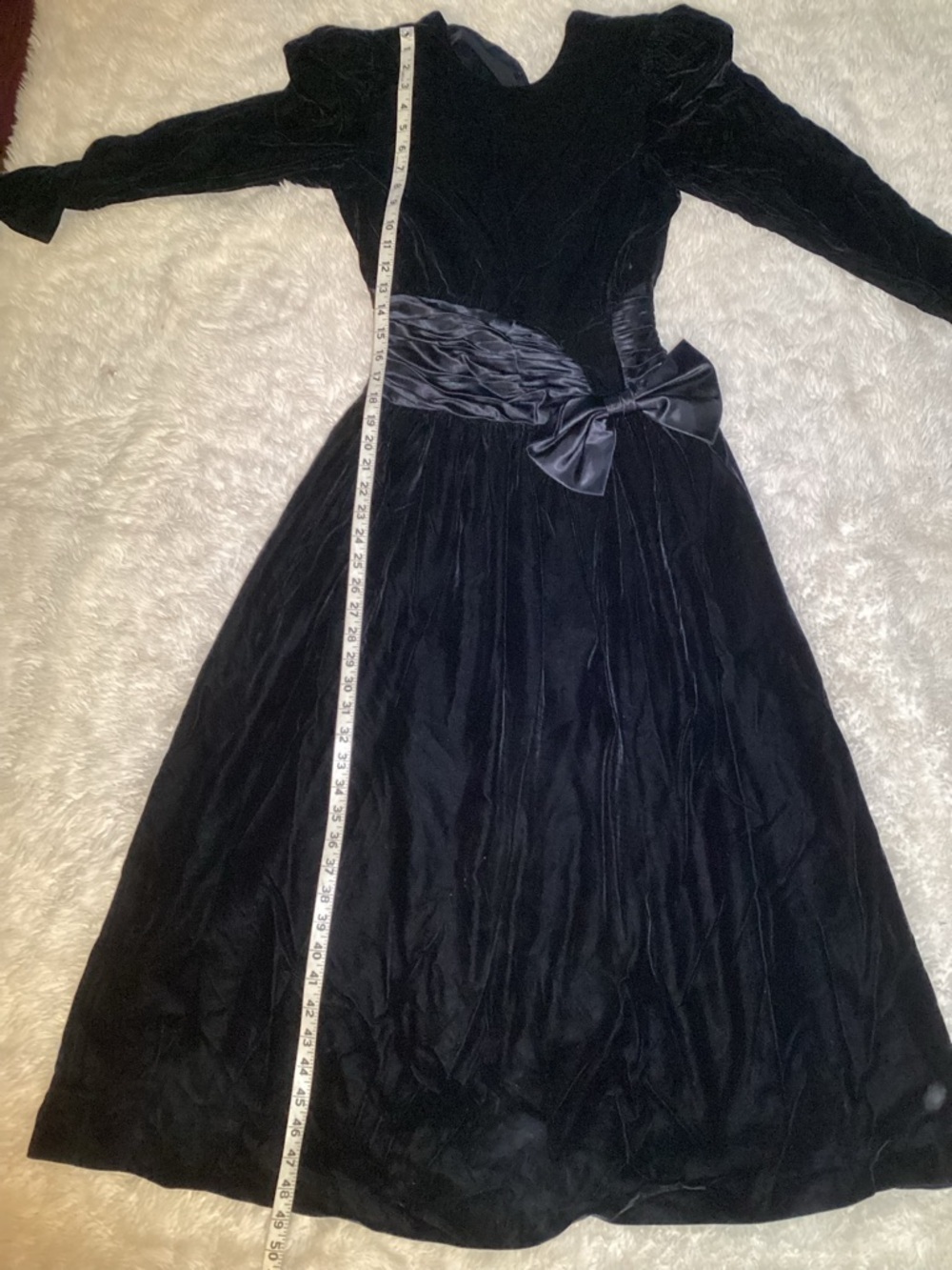 Depeche Mode vintage women’s black velvet formal dress 4 - Picture 11 of 16